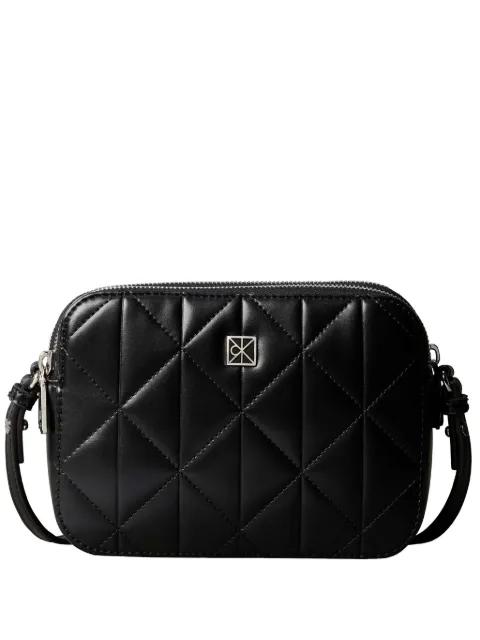 double-zip quilted shoulder bag by CALVIN KLEIN
