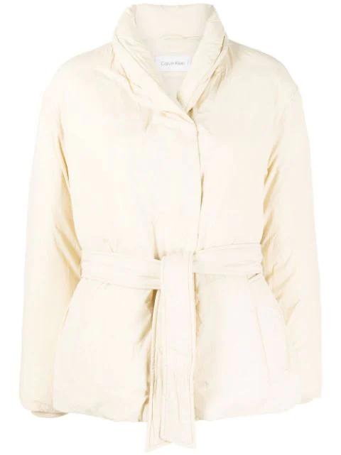 down wrap puffer jacket by CALVIN KLEIN
