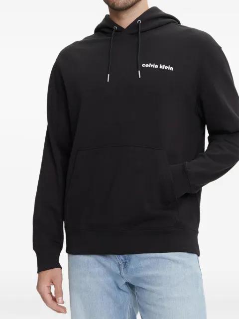 drawstring kangaroo-pocket hoodie by CALVIN KLEIN