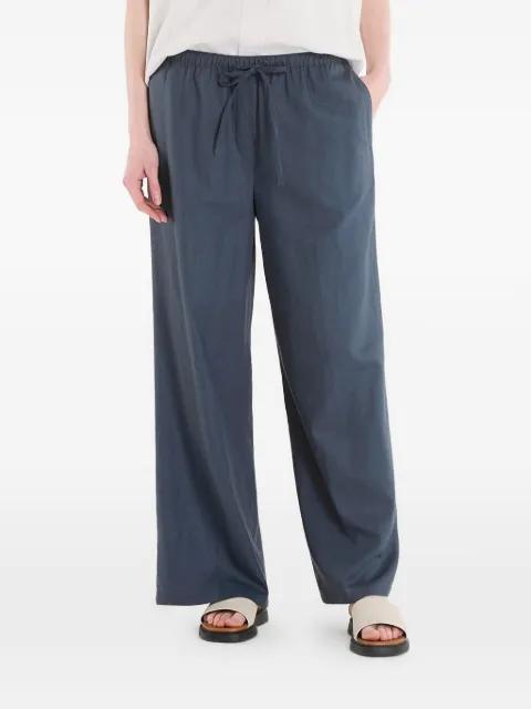 drawstring wide-leg linen trousers by CALVIN KLEIN