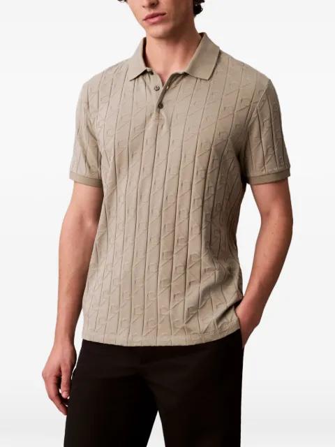embossed short-sleeve polo shirt by CALVIN KLEIN