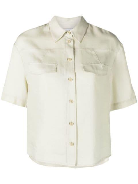 embroidered-logo short-sleeve shirt by CALVIN KLEIN