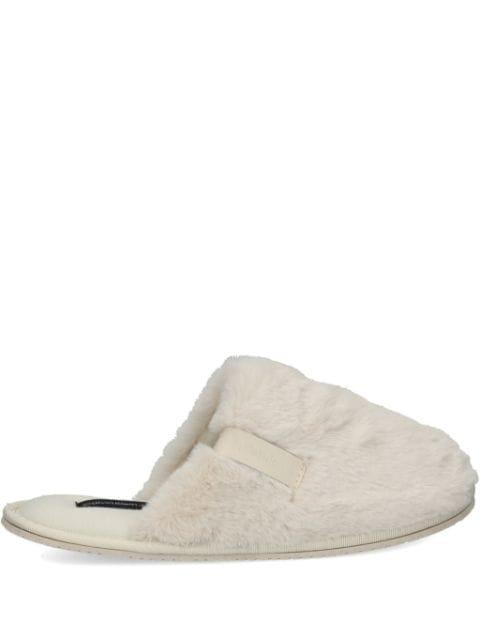 faux-fur slippers by CALVIN KLEIN