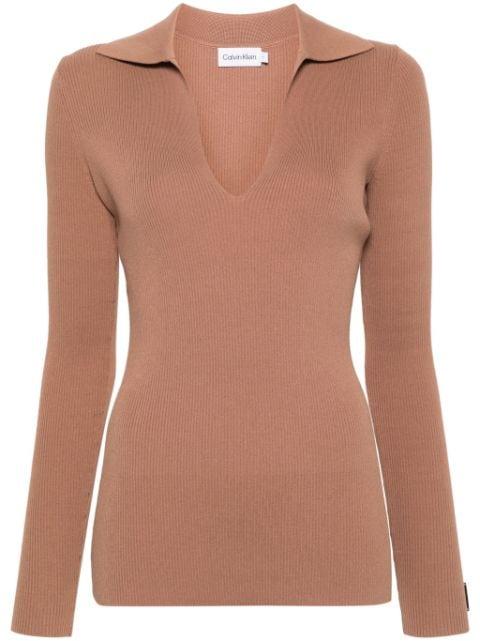 fine-ribbed jumper by CALVIN KLEIN