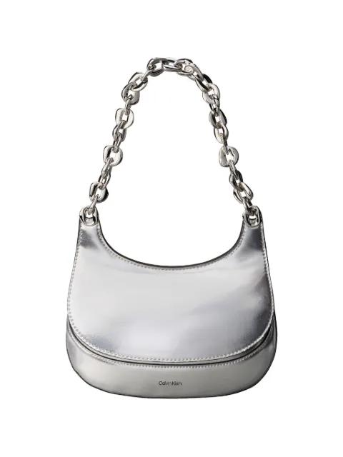flap-closure chain-strap shoulder bag by CALVIN KLEIN