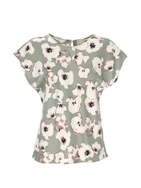 floral-print cap-sleeve top by CALVIN KLEIN