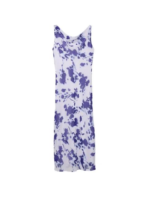 floral-print cowl-neck dress by CALVIN KLEIN