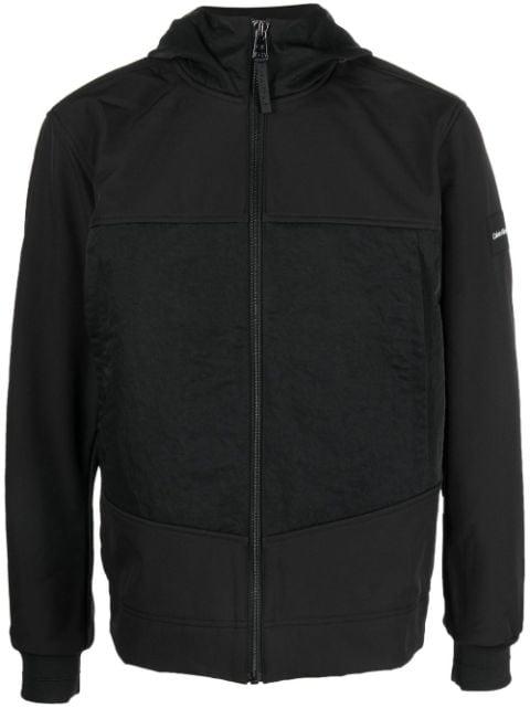 heavy-crinkle hoodied jacket by CALVIN KLEIN