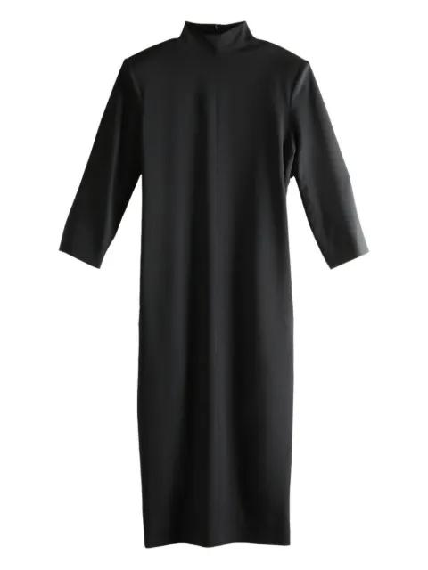 high-neck three-quarter sleeve dress by CALVIN KLEIN