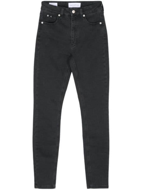 high-rise skinny jeans by CALVIN KLEIN