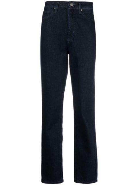 high-rise straight-cut jeans by CALVIN KLEIN