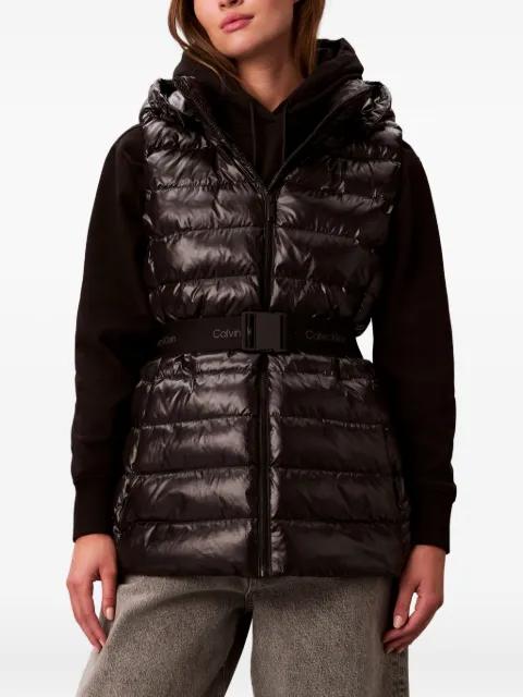hoodied belted gilet by CALVIN KLEIN