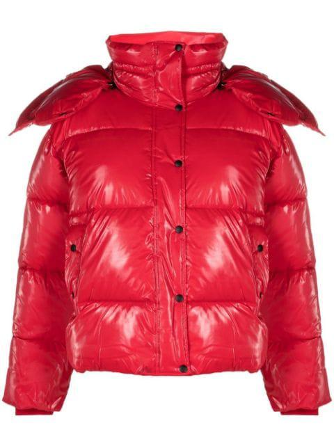 hoodied puffer coat by CALVIN KLEIN