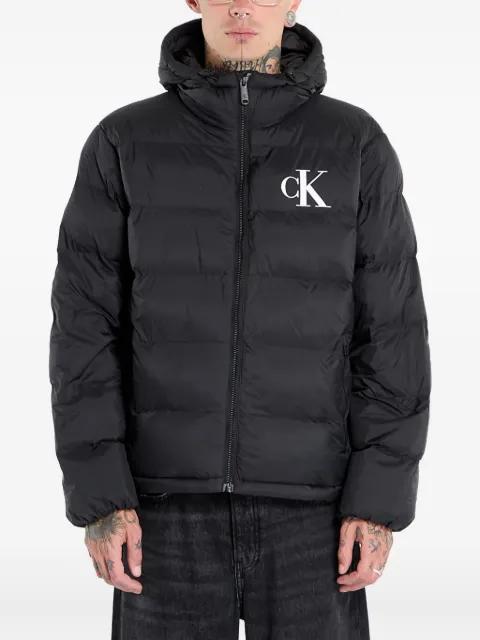 hoodied puffer jacket by CALVIN KLEIN