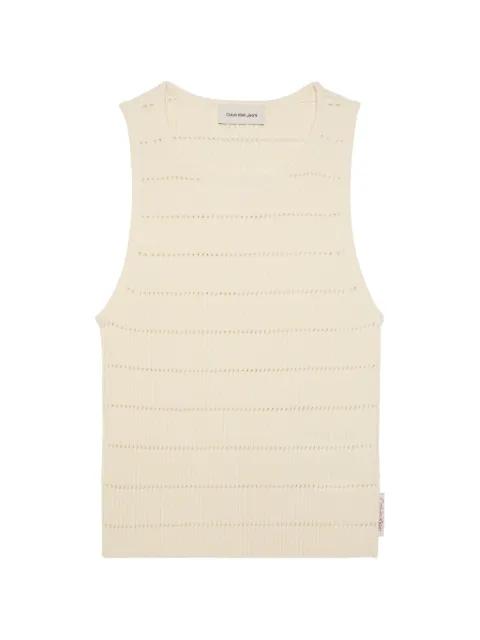 knit sleeveless vest by CALVIN KLEIN
