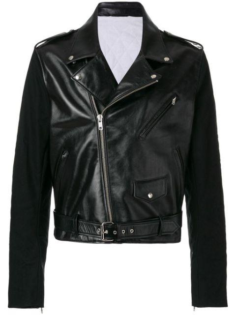 leather biker jacket by CALVIN KLEIN