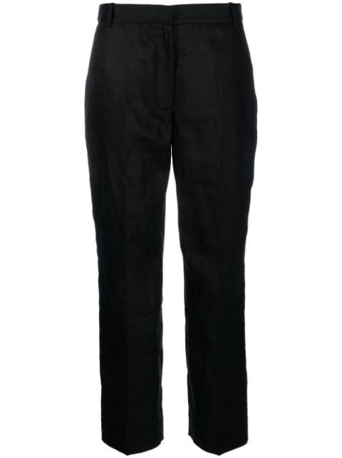 linen cropped trousers by CALVIN KLEIN