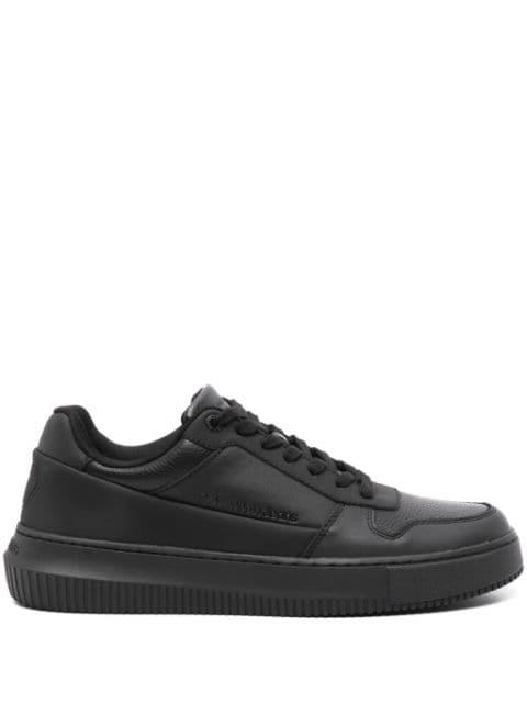 logo-debossed leather sneakers by CALVIN KLEIN