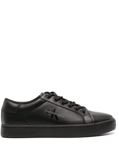 logo-embossed leather sneakers by CALVIN KLEIN