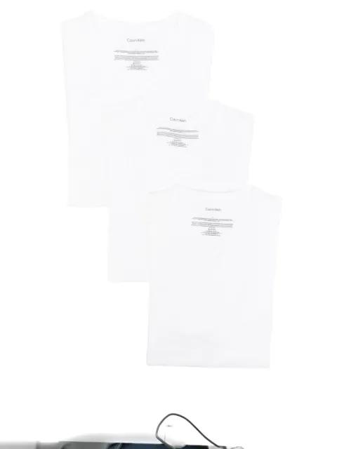 logo-embroidered lounge T-shirts (pack of three) by CALVIN KLEIN logo-embroidered lounge T-shirts (pack of three) by CALVIN KLEIN