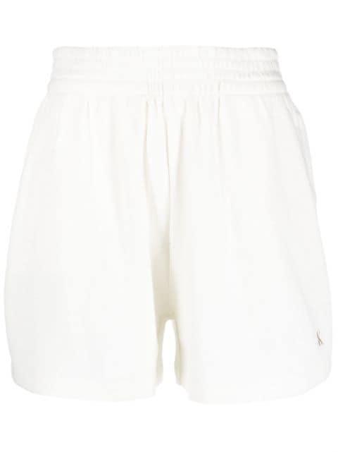 logo-embroidered waffle shorts by CALVIN KLEIN