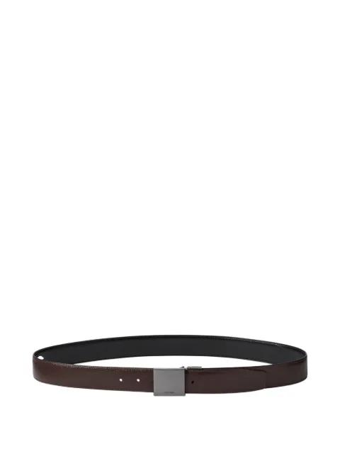logo-plaque grained belt by CALVIN KLEIN