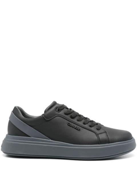 logo-plaque leather sneakers by CALVIN KLEIN