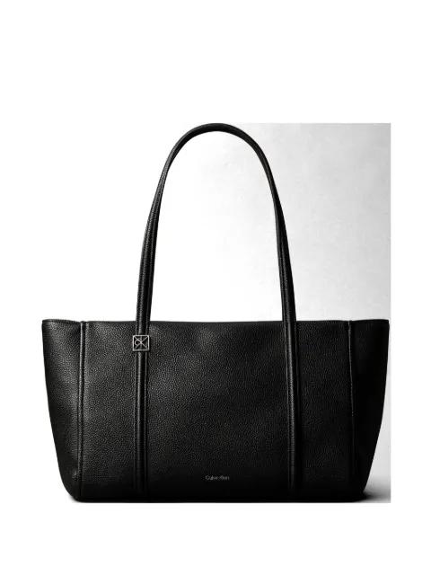 logo-plaque pebbled tote bag by CALVIN KLEIN