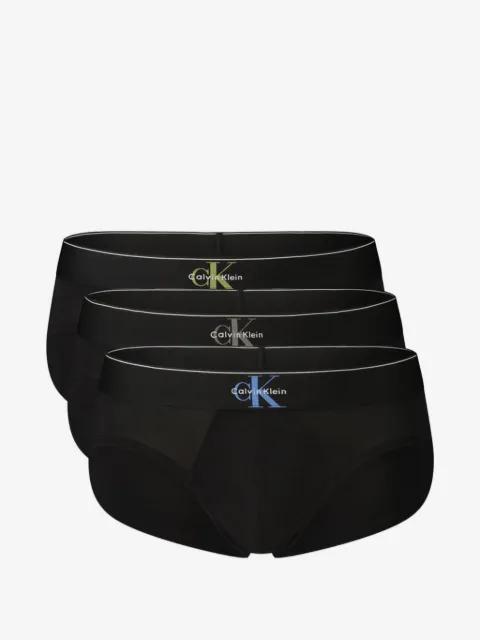 logo-print cotton briefs (set of three) by CALVIN KLEIN