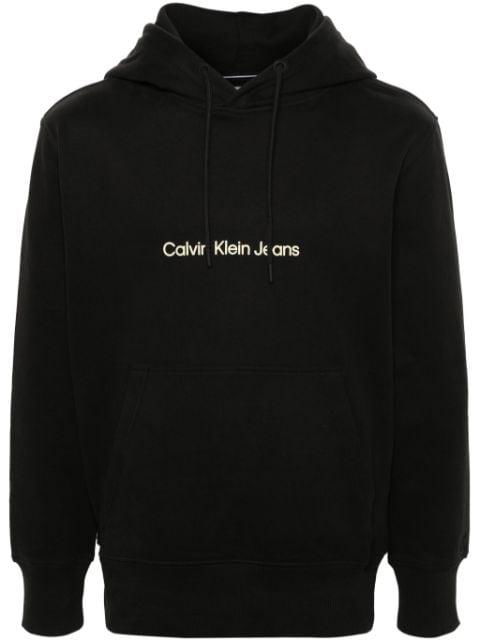 logo-print cotton hoodie by CALVIN KLEIN