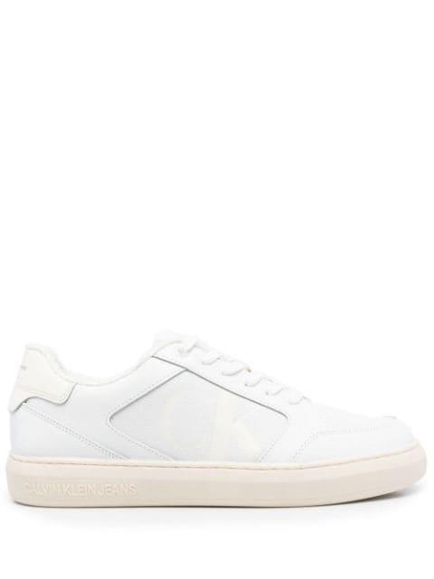 logo-print leather sneakers by CALVIN KLEIN