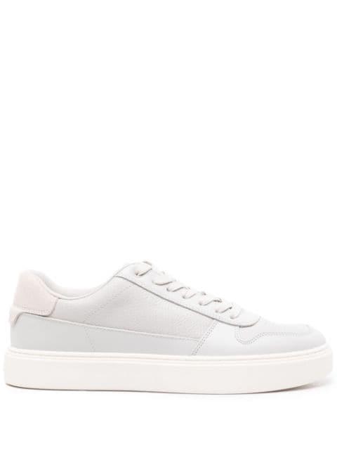 logo-print leather sneakers by CALVIN KLEIN