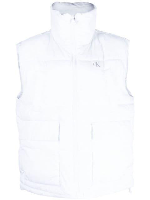 logo-print padded gilet by CALVIN KLEIN