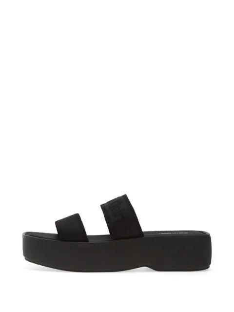 logo-print platform slides by CALVIN KLEIN