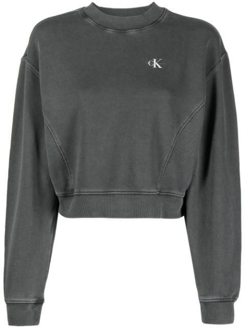 logo-print washed sweatshirt by CALVIN KLEIN