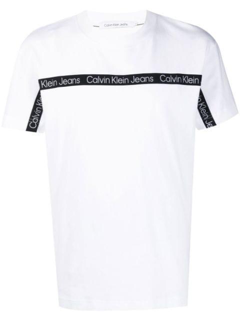 logo-trim detail T-shirt by CALVIN KLEIN
