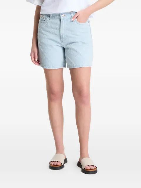 monogram-embroidered denim shorts by CALVIN KLEIN