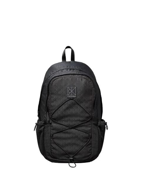 monogram-pattern bungee-cord backpack by CALVIN KLEIN
