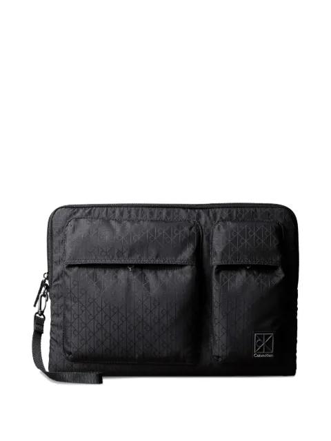 monogram-pattern laptop bag by CALVIN KLEIN