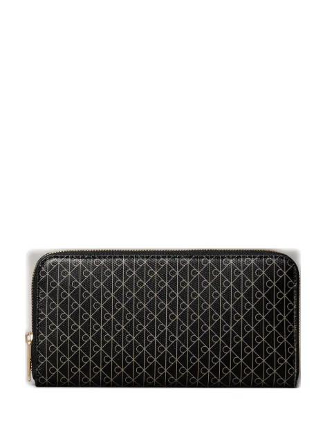 monogram-print zip-around wallet by CALVIN KLEIN