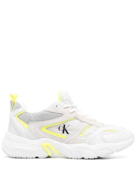 panelled leather sneakers by CALVIN KLEIN