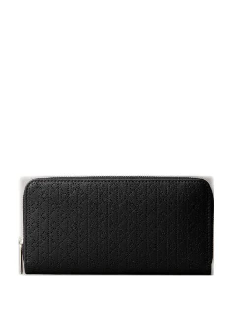 perforated-monogram zip-around wallet by CALVIN KLEIN