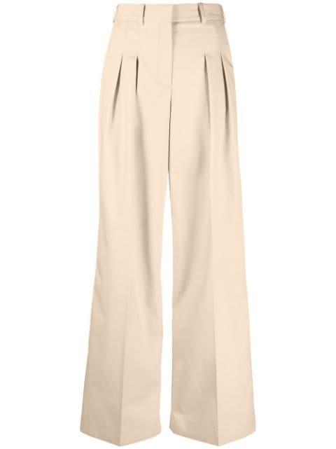 pleated wide-leg trousers by CALVIN KLEIN