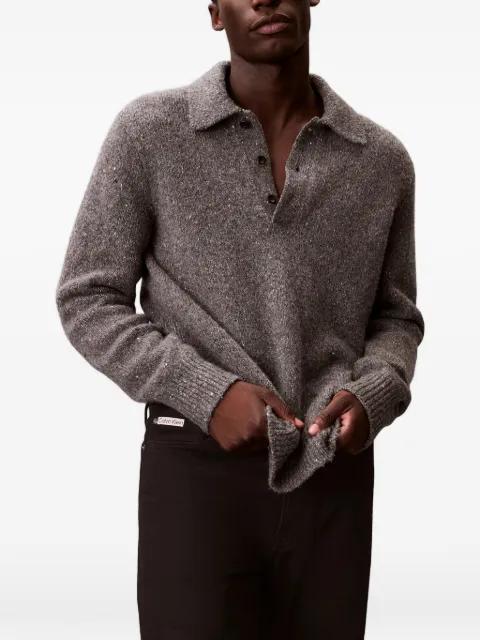 polo-collar sweater by CALVIN KLEIN