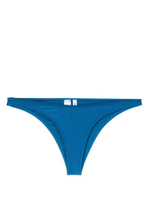 ribbed-detail bikini bottoms by CALVIN KLEIN