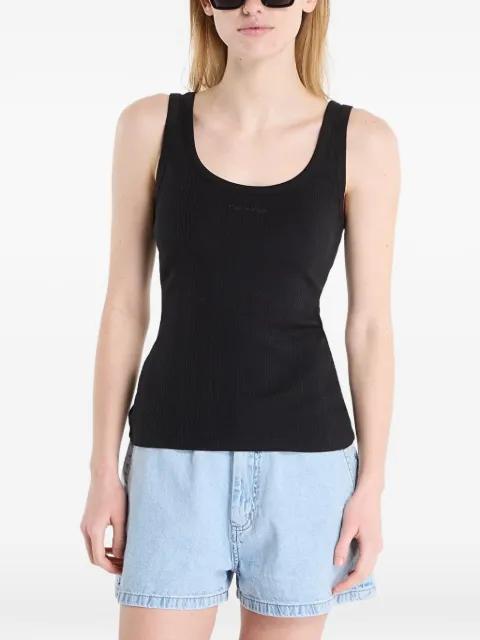 ribbed logo-print tank top by CALVIN KLEIN