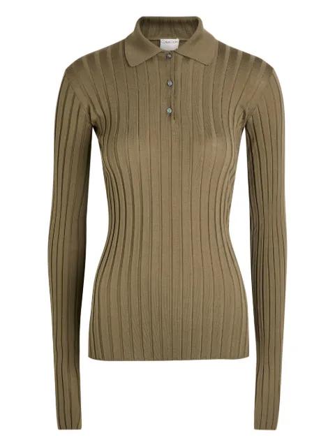 ribbed polo top by CALVIN KLEIN