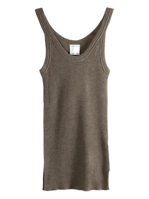 ribbed scoop-neck tank top by CALVIN KLEIN