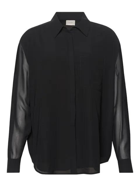 sheer-panel shirt by CALVIN KLEIN