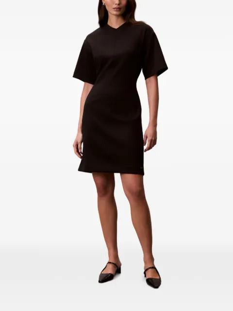 short-sleeve V-neck dress by CALVIN KLEIN